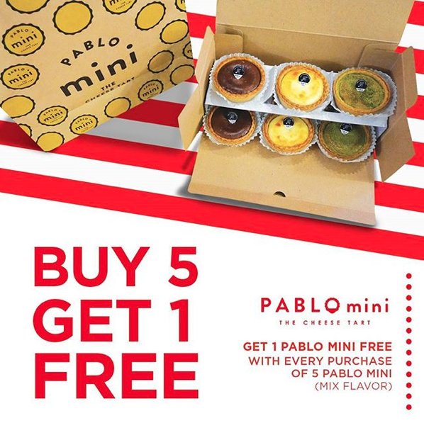 Mix it up and save with our latest promotion! BUY 5 GET 1 FREE for every purchase of PABLO mini (mixed flavours)!
