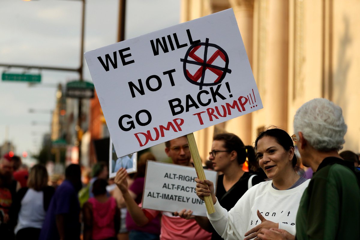ajplus's tweet photo. Thousands of protesters join the #PhillyisCharlottesville march in Philadelphia in solidarity against white supremacy. https://t.co/pJPJQuSCyq