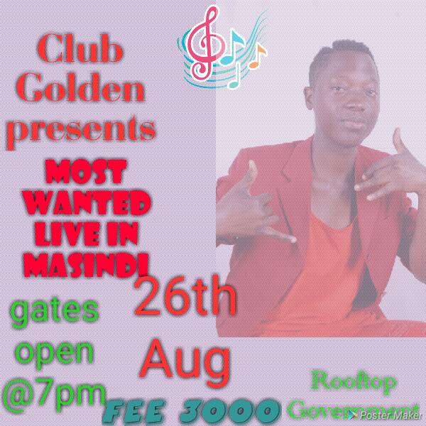 MWarnted's tweet photo. @eddykenzoficial @reginaasaba @GalaxyFMUg @FaceTVUganda @Diktetamark @florau64  26th August club Golden masindi https://t.co/GGWsnsNDC2