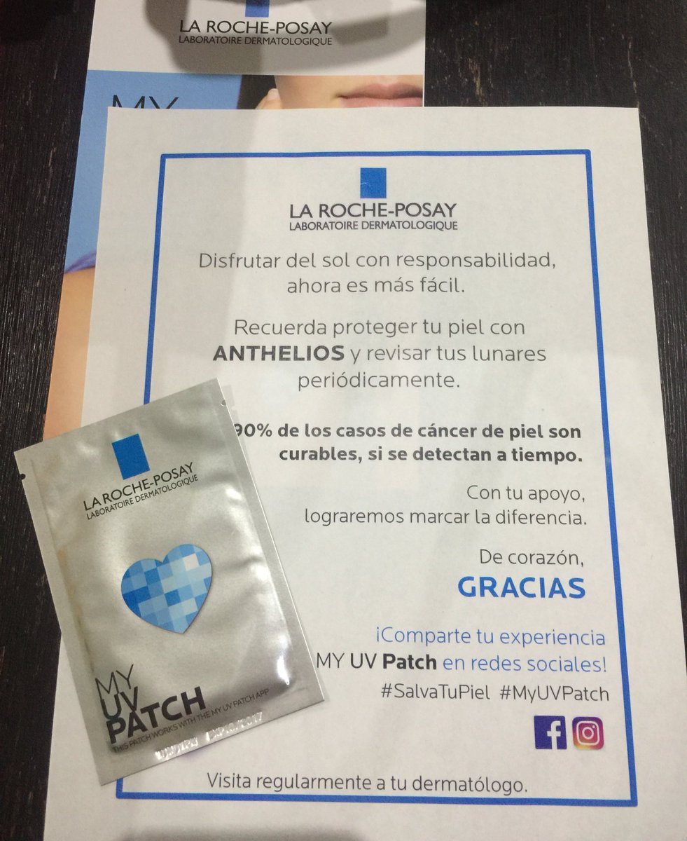 EvelynMar_C's tweet photo. Gracias @LaRochePosay_ES veamos cómo funciona #SalvaTuPiel #MyUVPatch https://t.co/MX0zFCuySk