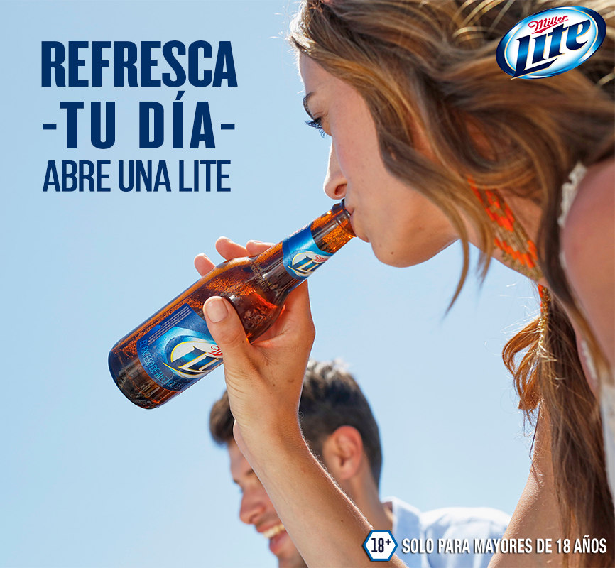 La mejor solución para el calor, una refrescante Miller Lite #ItsMillerTime