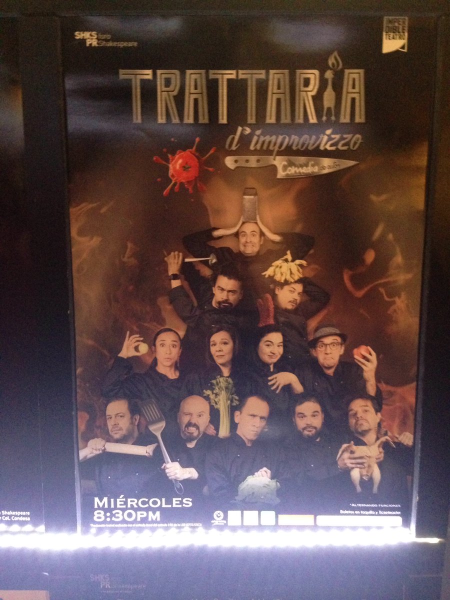 Listos para un estreno más. Un banquete más. Un viaje gastroteatral más! Listos para la #Trattaria #teatro