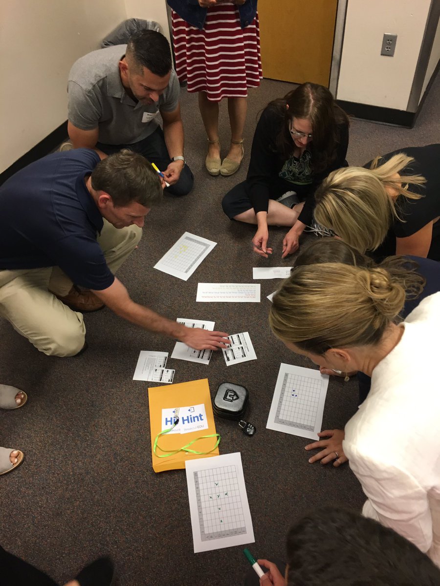 schollsheights's tweet image. Administrators attempting to &quot;Break Out&quot; by collaborating! #bsdempower17 #bsd1thing