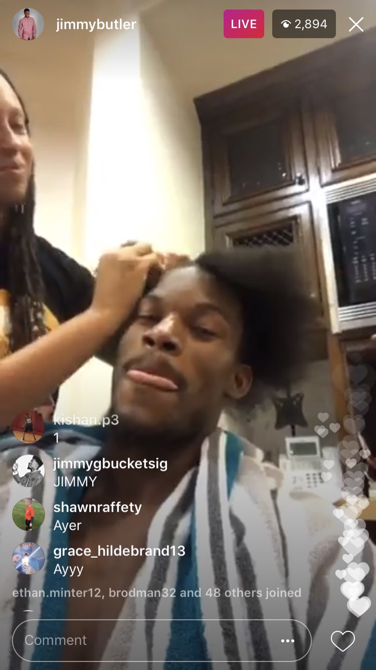 Kristian Winfield on X: Jimmy Butler is on IG Live and wants you