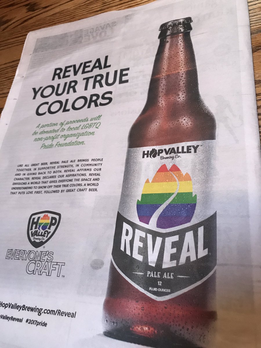 boiseRevAdam's tweet photo. Well done @HopValley. Well done. #pride @EugeneGayPride #teamHopValley #eugene #oregon #loveEugene #hopvalleyreveal #2017pride https://t.co/lrh5plMKmT