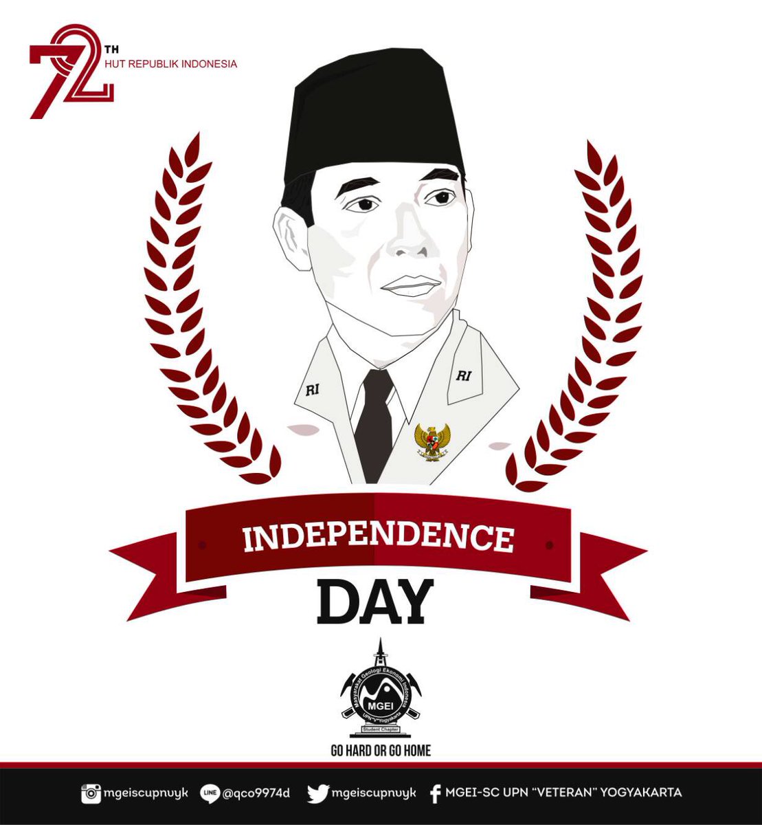 "Jangan sekali-sekali meninggalkan sejarah."
-Ir. Soekarno
DIRGAHAYU INDONESIA TERCINTA 🇮🇩
YANG KE-72 TAHUN
#GoHardOrGoHome 
#17Agustus1945