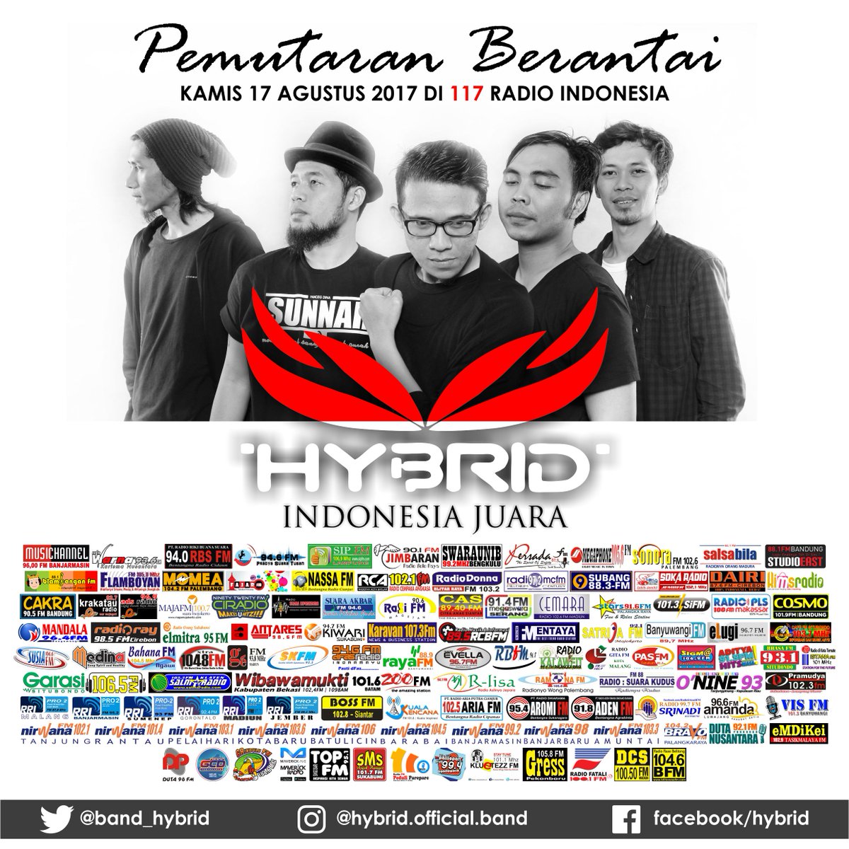 PAS 91.2 FM Tarakan (@pas912fm) on Twitter photo #PemutaranSerentak HYBRID "INDONESIA JUARA" <a href="/pas912fm/">PAS 91.2 FM Tarakan</a> #Musikterus cc: <a href="/band_hybrid/">hybrid</a> <a href="/Bolyn_Coolin/">Bolyn coolin</a> MD: <a href="/prass_aja/">prassaja</a> salam Merdeka !!! stay tune #PemutaranSerentak HYBRID "INDONESIA JUARA" <a href="/pas912fm/">PAS 91.2 FM Tarakan</a> #Musikterus cc: <a href="/band_hybrid/">hybrid</a> <a href="/Bolyn_Coolin/">Bolyn coolin</a> MD: <a href="/prass_aja/">prassaja</a> salam Merdeka !!! stay tune