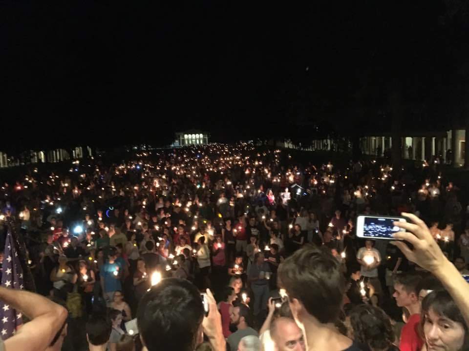 RimweLLC's tweet photo. #Charlottesville taking back the night #resist #NoH8 #NotManySides #NotInOurTown #UVA #VA #DefendCVille #localnews #CVille #BlackLivesMatter https://t.co/xVJ6M1Mec0