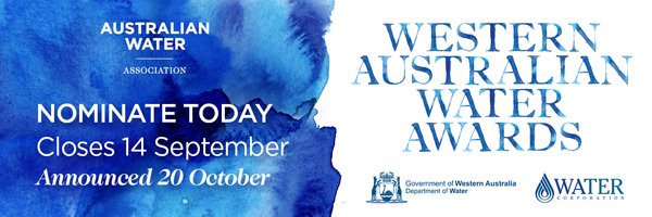 AustralianWater's tweet photo. Nominate your water project, research or innovation for a WA Water Award! Submit your nomination here: https://t.co/RZ16W0TfrM https://t.co/fHtEJYOH1m