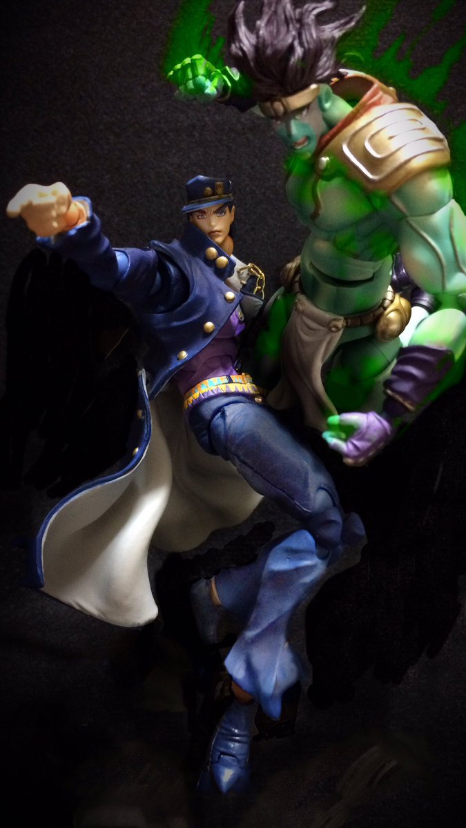 みなも 超像可動 空条承太郎 スタープラチナ 立ってるだけで格好良いのに ポーズつけて加工したらそりゃこうなりますね