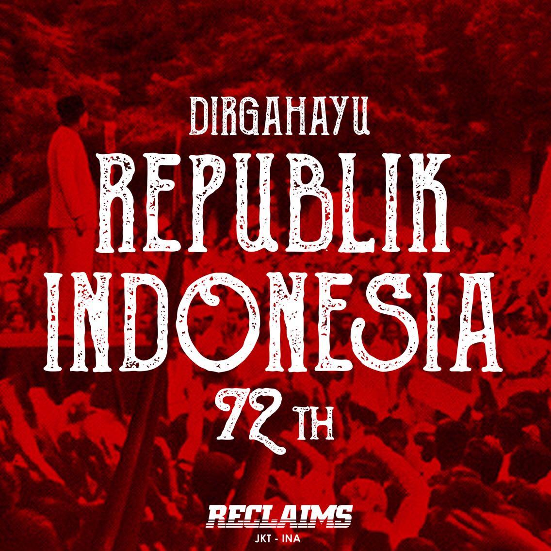 RCLMS_JKT's tweet photo. DIRGAHAYU REPUBLIK INDONESIA ke-72 TH https://t.co/tiSB0n8Hmd