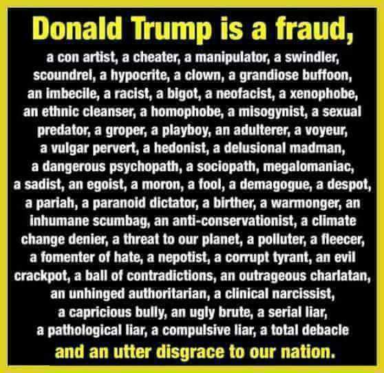 Yecora51's tweet photo. #RussianAgentOrange #NotMyPresident #GOPidiots #TEAnuts #Kochbrothers #corporations #Foxnews #MSNBC #uniteblue https://t.co/87etTcQqVM