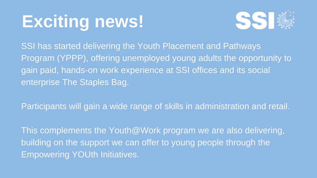 SSI_tweets's tweet photo. To find out more about YPPP at SSI, visit the SSI Employment page: https://t.co/FBeivkz6Hb https://t.co/cfGlkfy4Tm