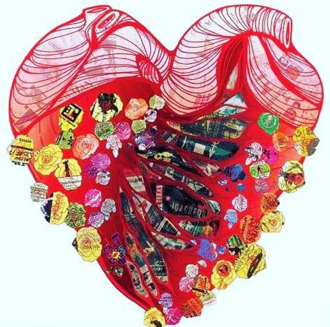 KatW22's tweet photo. #ArtoftheDay --> 'The Heart' by artist Patrick Willard W4, creating unique art with rare concert tickets https://t.co/fAINFwgANm @W4Willard https://t.co/AVhf9FVmQ3
