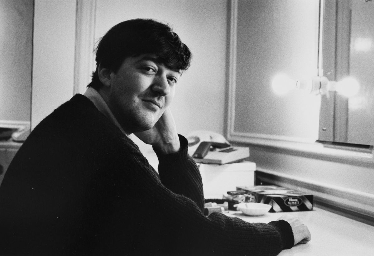 Happy 60th birthday to Stephen Fry. Photo c.1989. 