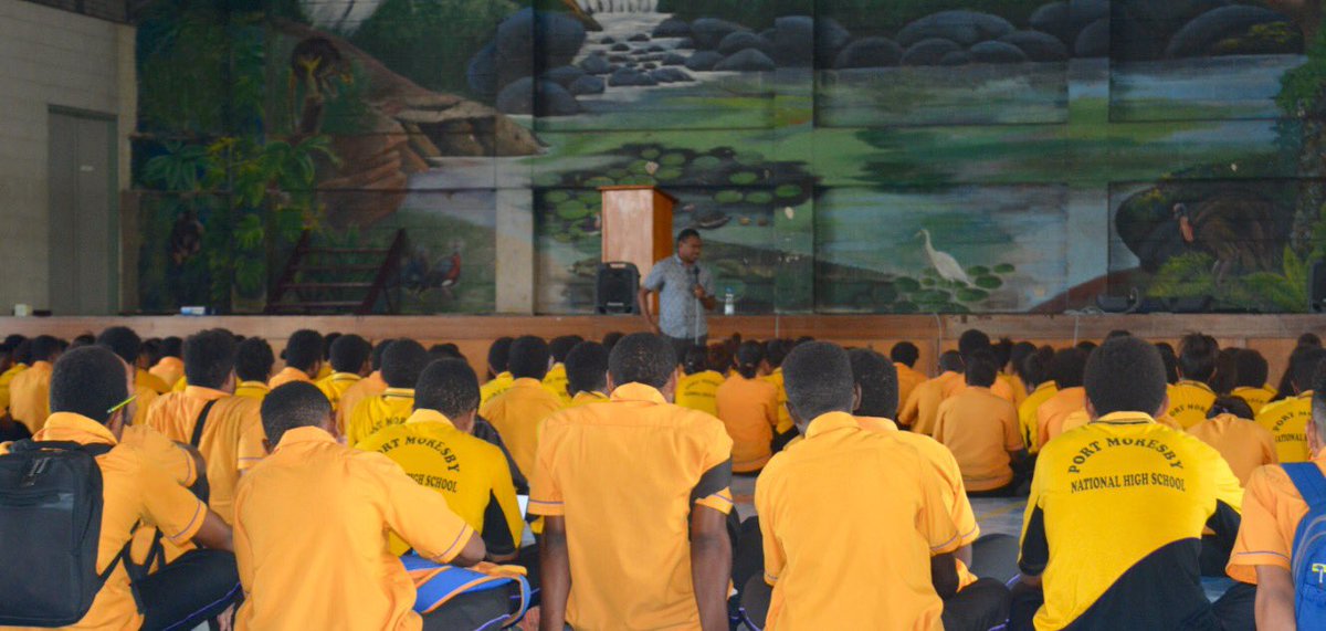 AttitudeplusPg's tweet photo. @Ganjiki and Apollos Inspired Port Moresby National High School. #ATTITUDEPLUS #BuildingPowerfulPeople https://t.co/VZcRvcwAaj