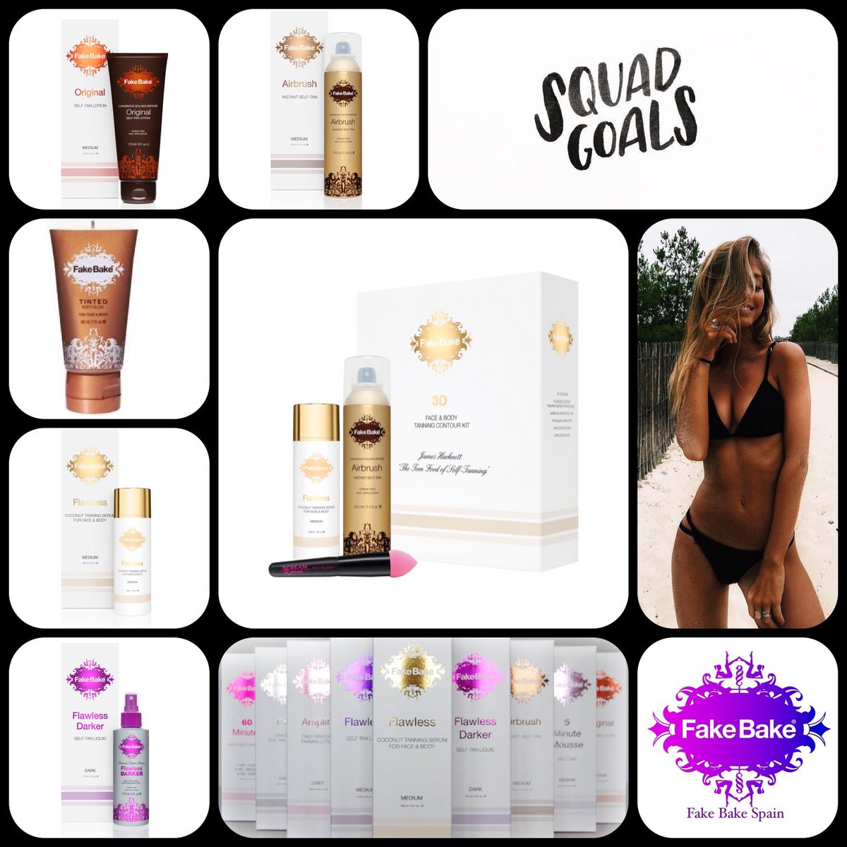 fakebake_spain's tweet photo. With #teamfakebake you will be spoilt for choice but guaranteed #flawless #tan #squadgoals #no1 #contouring #bblogger #lifestyle #luxury ✨🌏 https://t.co/SVPl6Fs5kZ