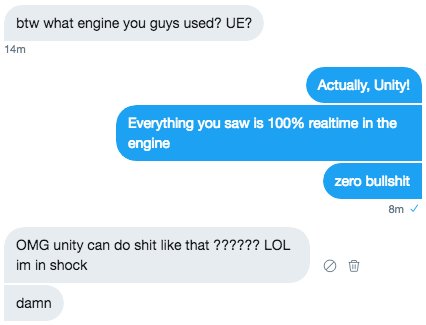 timsoret's tweet photo. Every. fucking. time.
The stigma against Unity is irrational.
Unity = Inside, Firewatch, Ori and the Blind Forest, Cuphead, Cities Skylines… https://t.co/r67kV9hwjL