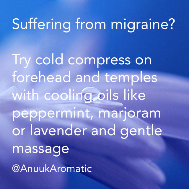 MsAnuJohanna's tweet photo. Suffering from migraines? Try aromatherapy #healthyliving #healing https://t.co/WUUVdLYJO0