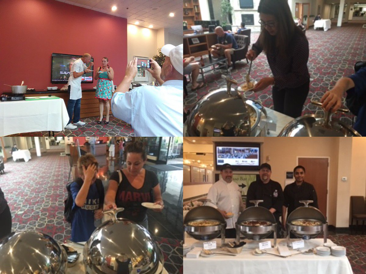 GF_Hotels's tweet photo. #TBT to @4PointsSanDiego having their Mac & Cheese cook off in July for guests and hotel staff, say cheese! #gfhotels #ThrowbackThursday https://t.co/z6xG5tsrPj