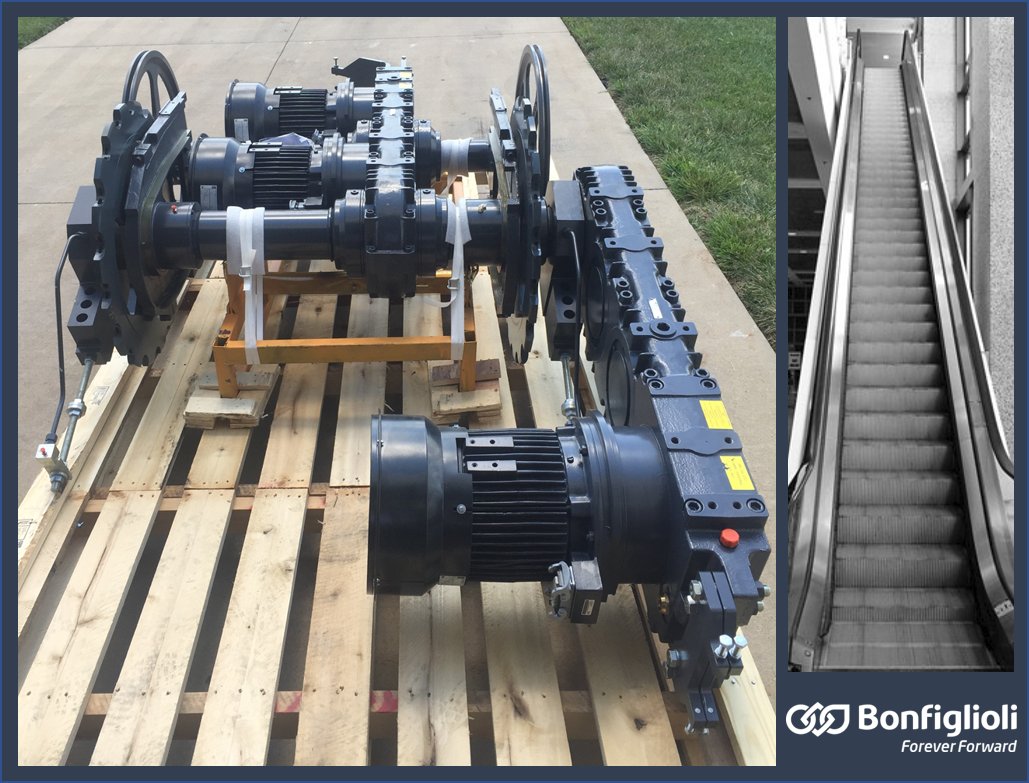 BonfiglioliUSA's tweet photo. This multi-drive unit was specially designed by #Bonfiglioli for an escalator, and was assembled in #BonfiglioliUSA. #WeHaveAGearboxForThat! https://t.co/PrSBEMtvSE