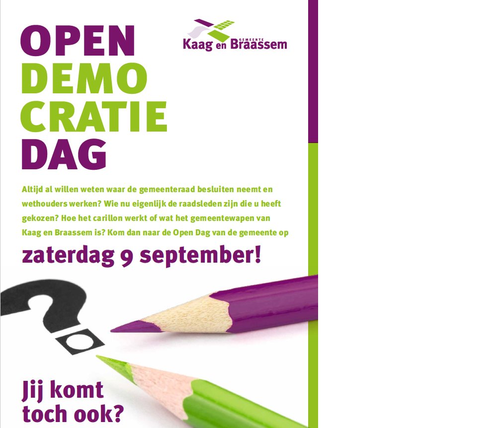 U komt toch ook naar de Open Dag? Op zaterdag 9 september bent u van harte welkom tussen 10.30-13.30. bit.ly/2xvuu22