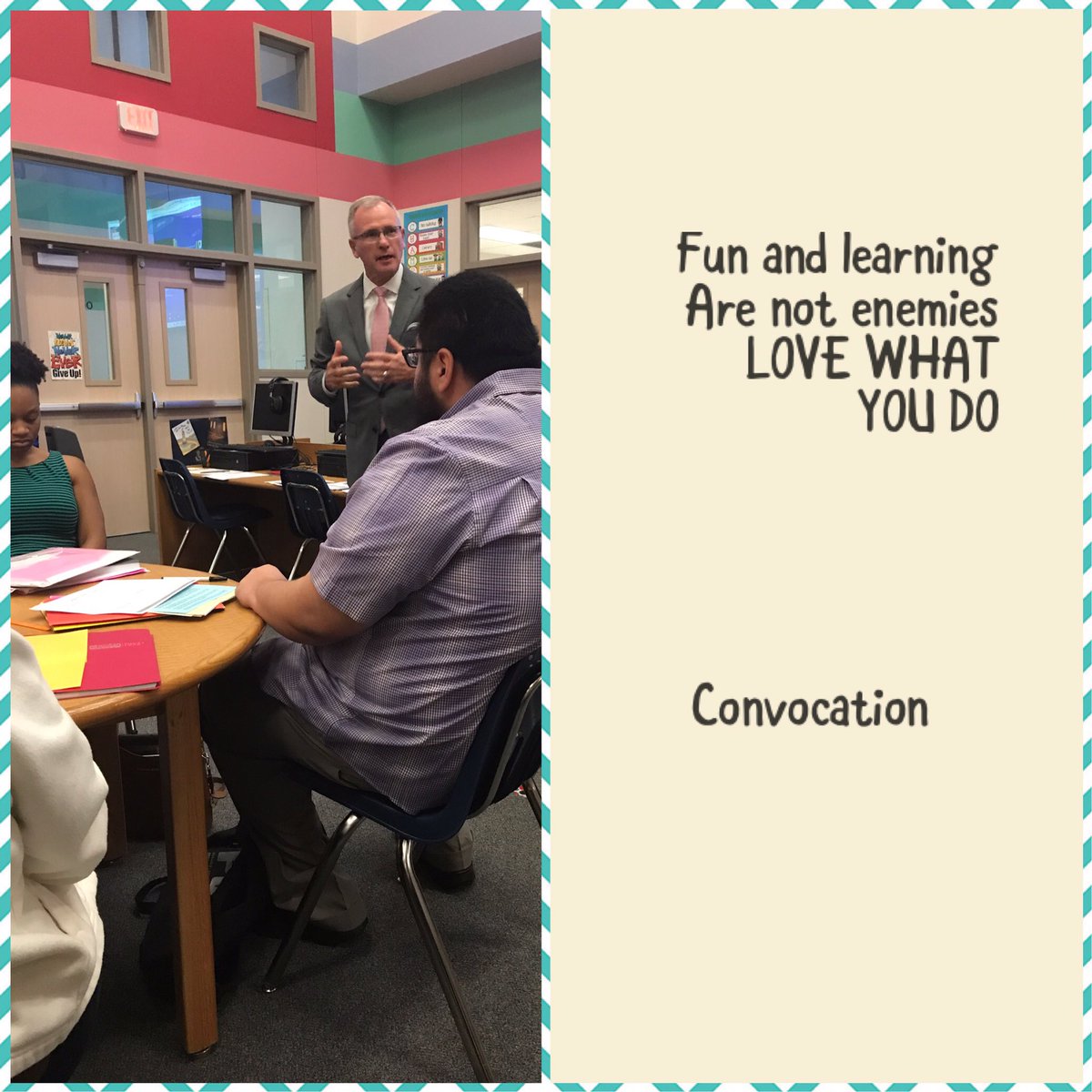 shumbaclassroom's tweet image. #2017convocation #mcwpln #MCWchallengeaccepted #bootupsuitup @CFBISD #inspired