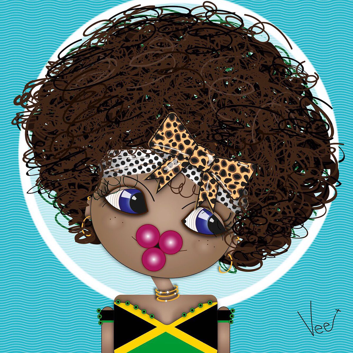 Venessascott_uk's tweet image. New piece all done...Meet 'Jamaica Girl' 🇯🇲💫 This weekend she'll be celebrating 50 years of Carnival! #wow #digitalart @CarnivalLeeds x