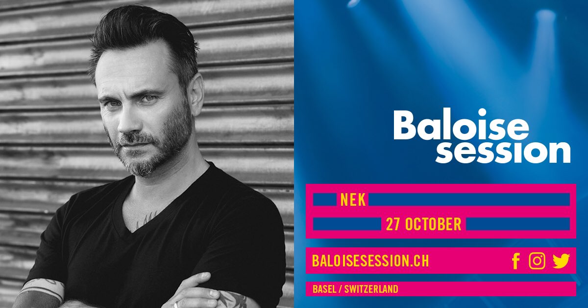 NekOfficial's tweet photo. Ci vediamo il 27 ottobre a #Basilea, in Svizzera, per un concerto speciale al Festival Baloise Session 2017! https://t.co/maR4Vgh7ut https://t.co/pwgHdhUZ0F