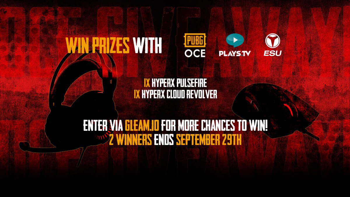 ESULeague's tweet image. RT THIS! Oceania First Person Duo League Giveaway! Win prizes with
@PUBGOCE @OfficialPlaysTV @ESUPUBG
Enter Here: bit.ly/2xeJSQV
