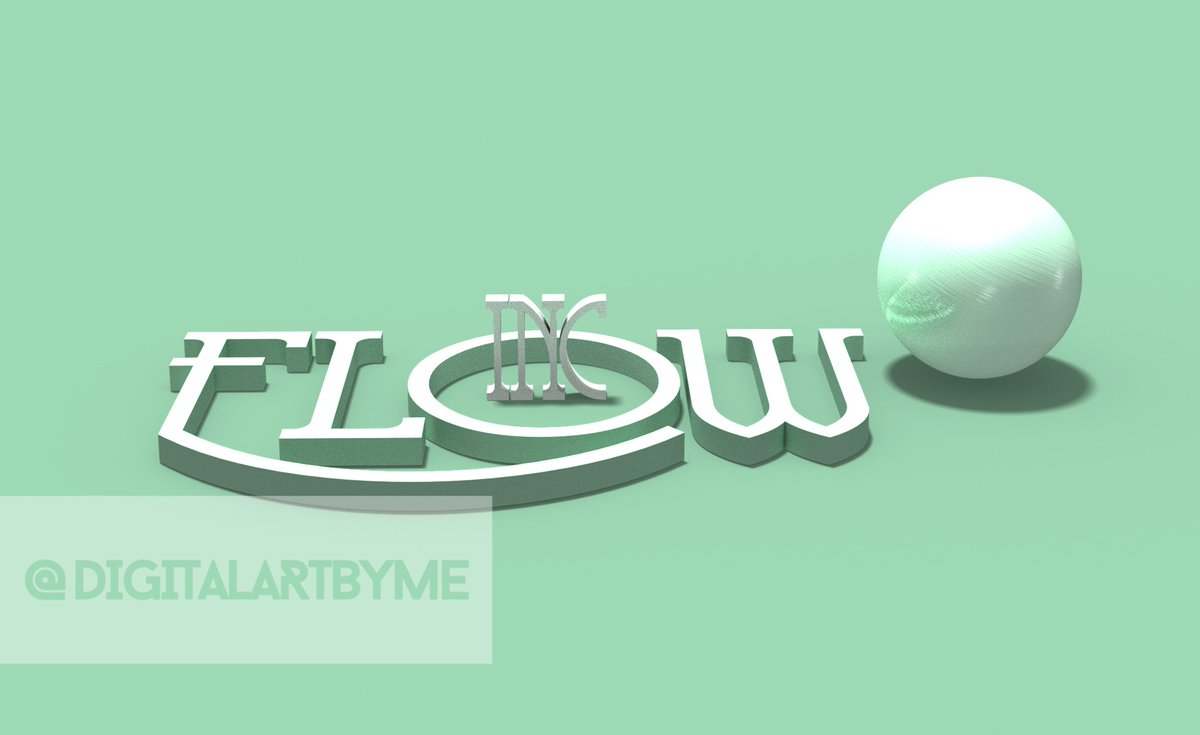 DigitalArtByMe's tweet photo. flow logo #photoshop #logo #3d https://t.co/Mk86IKSfm3