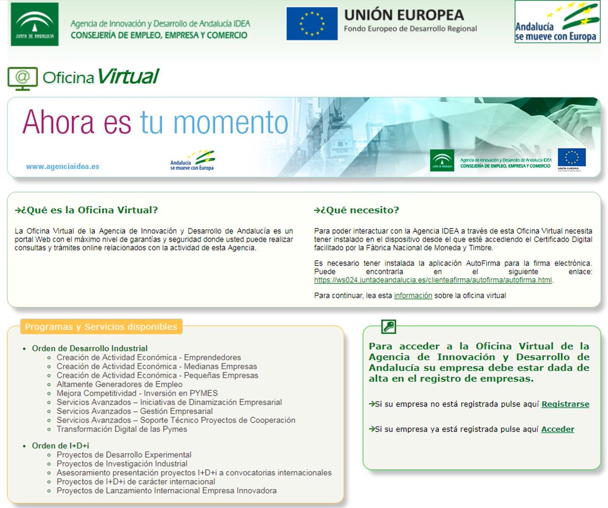 cadegranada's tweet photo. Accede a  la Oficina Virtual de la Agencia de Innovación y Desarrollo de Andalucía IDEA (https://t.co/OoXp3TCBl6 ) #ayudas #empresas https://t.co/5fl98totYV
