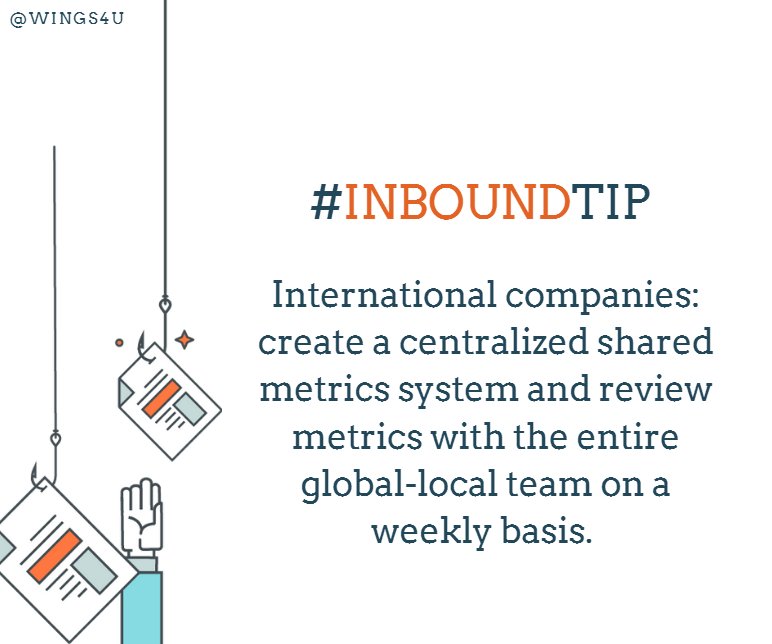 Wings4U's tweet photo. #Inboundtip: To measure KPIs better, create a metrics system to be used by every local team and review the results weekly. #inboundmarketing https://t.co/JsVQ3MQiOs