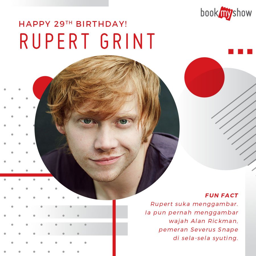 Happy birthday Ron Weasley a.k.a. Rupert Grint!    