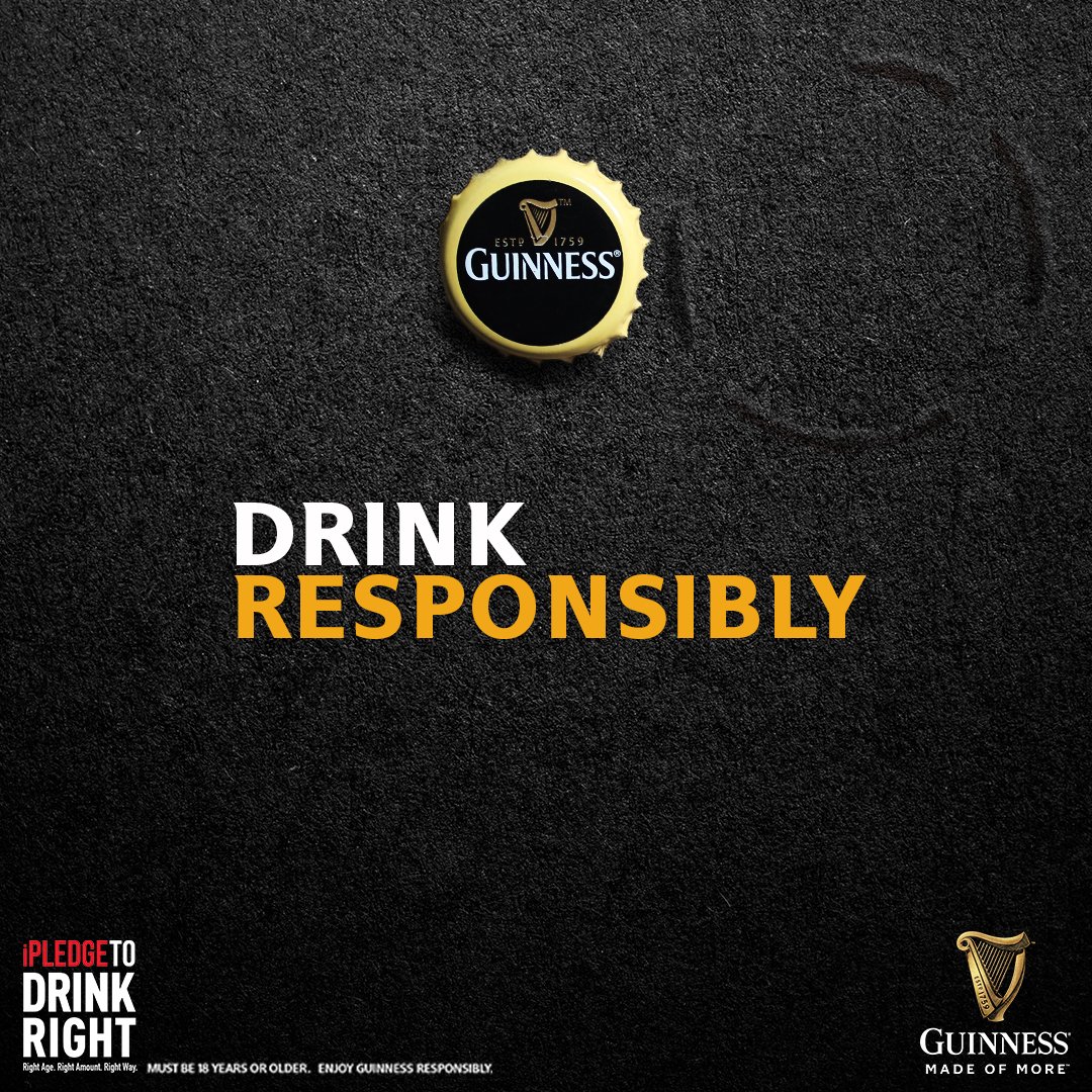 Greatness comes with responsibility. #GuinnessGreatness
Must be 18+ #EnjoyResponsibly.