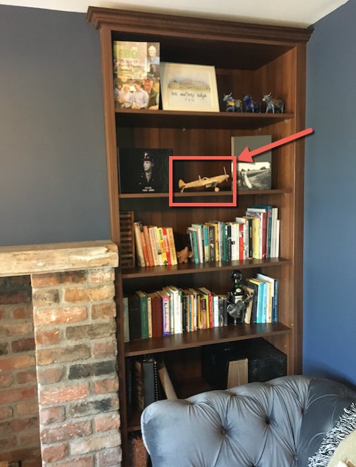 AmandaSuzanna's tweet photo. @SpitfireInbound @darrenleishman Thx for #Spitfiremodel in my new home office nxt to book of my B17 Bombardier Grandpa flew 37 WW2 missions! https://t.co/6U6fJsPo3c