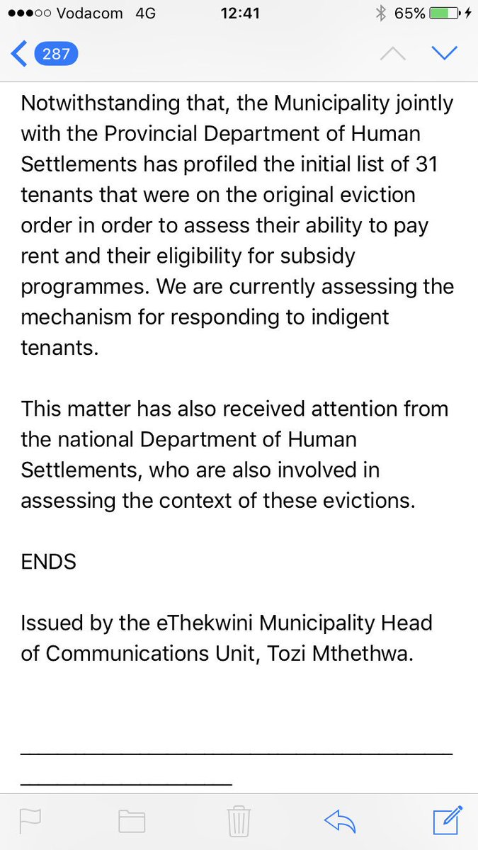 DasenThathiah's tweet photo. Statement by the @eThekwiniM on #HowellRoad. https://t.co/sRgAj7CZB2