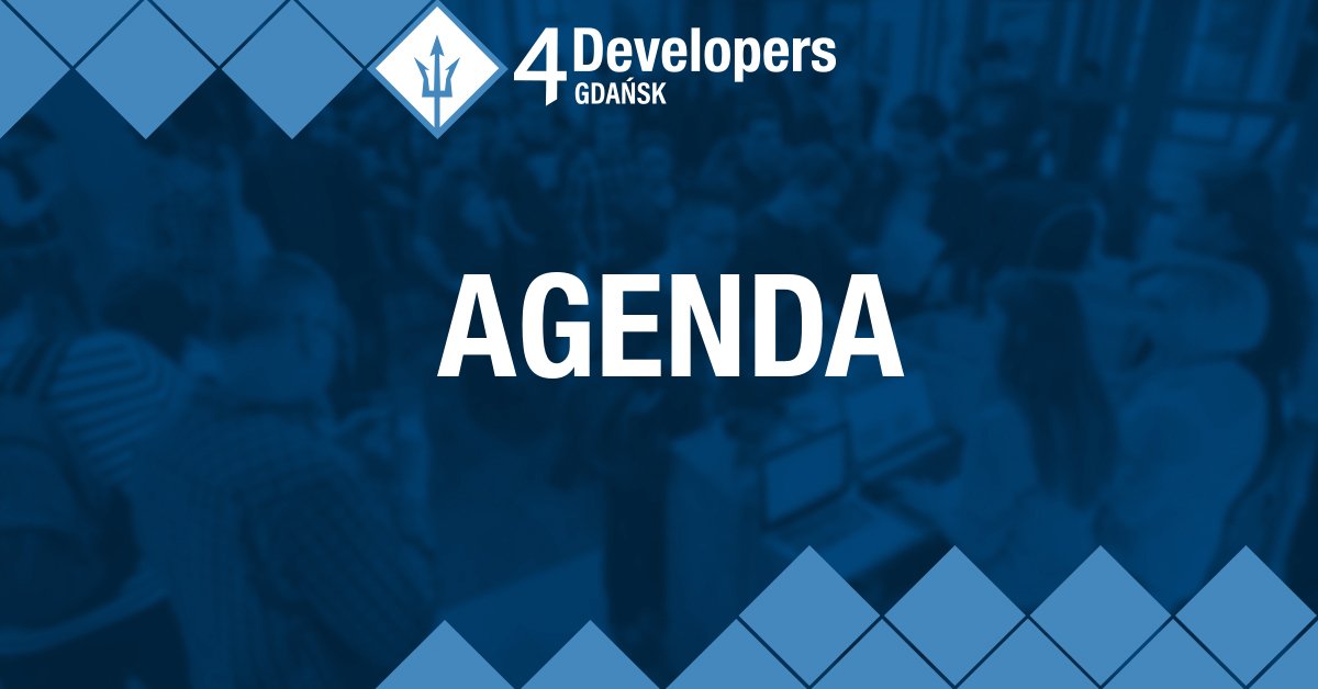 4Developers's tweet photo. AGENDA! 4 ścieżki: #dotnet #cplusplus #softskills #apparch
Będzie się działo: https://t.co/NMIpqiM648
#4DevGdańsk #agenda #wykłady https://t.co/wEDSUoKG5m