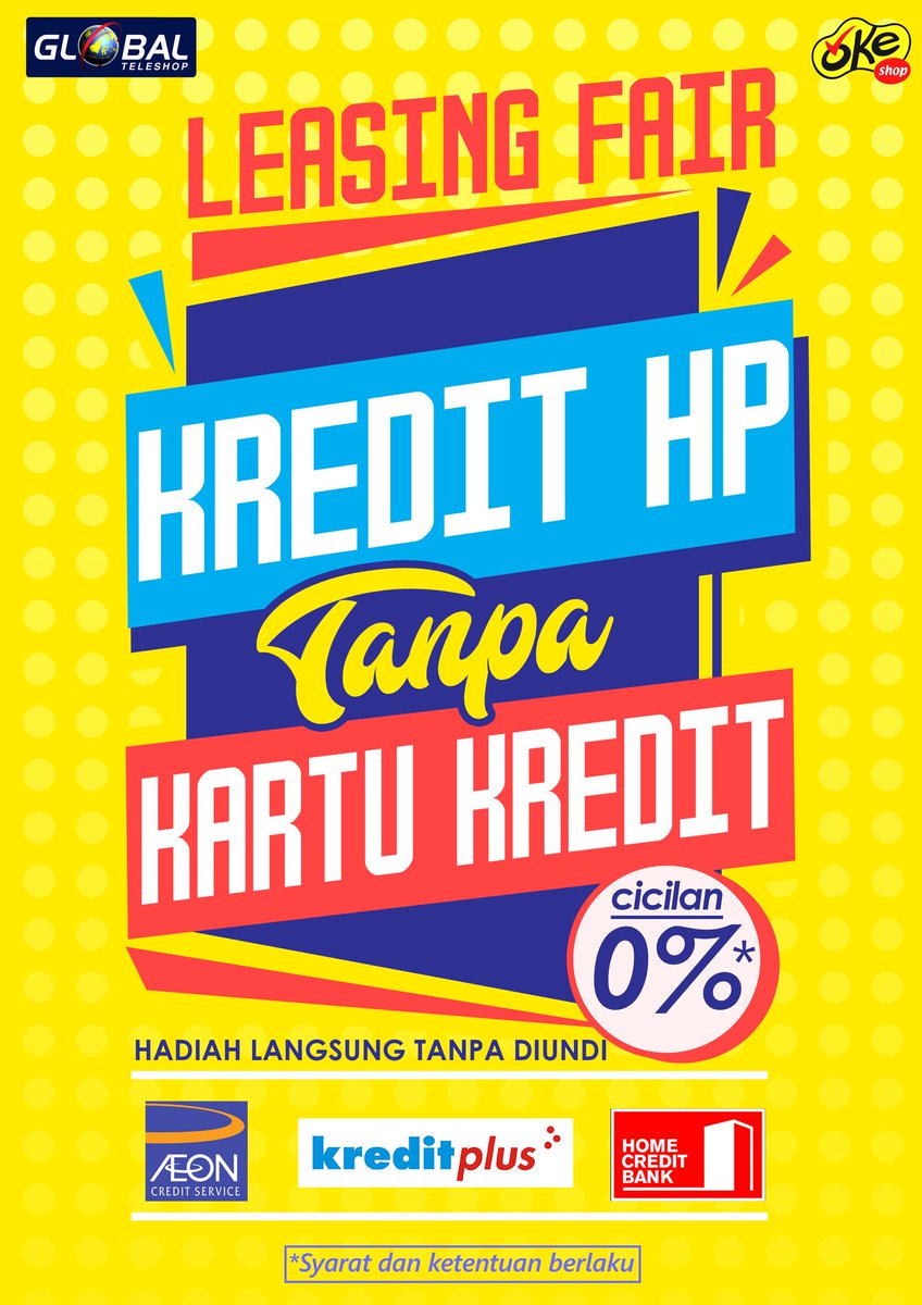 Leasing Fair di OkeShop Surabaya hadir lgi..mau beli hape ga punya kartu kredit?Ga usa bingung dtg ke OkeShop..tinggal tunggu lgsg bawa hp