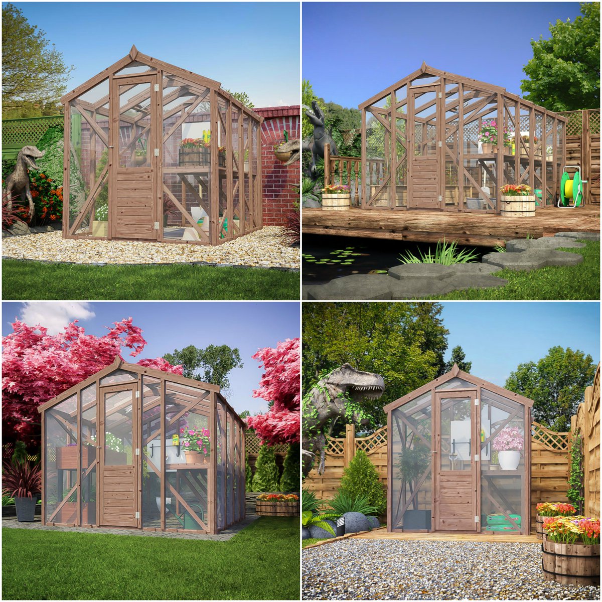 The weather at the moment is not to our liking, but your plants certainly do. Our new range of #Greenhouses are the perfect home for them!