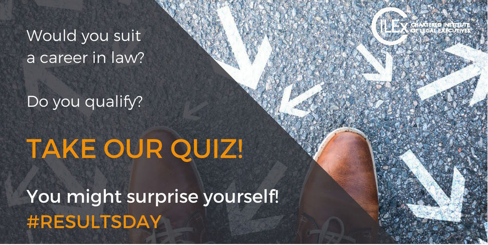 CILEXLawyers's tweet photo. Not sure what to do after #GCSE #ResultsDay? Take our quick quiz to see if a career in legal services is for you! 

https://t.co/iakPRlsE9Q https://t.co/TVj0Fcqsag