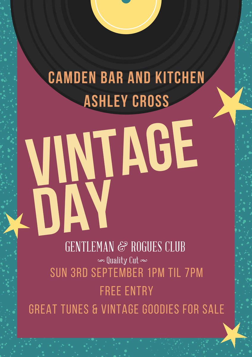 Sunday 3rd 1pm-7pm. Vintage Day! #vinylrecords #vintage #free #weekendevents