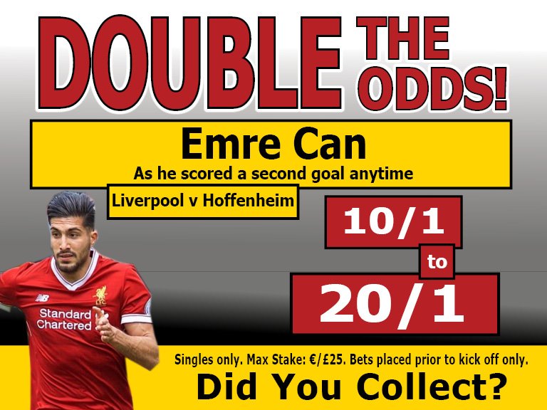 BAR1Betting's tweet photo. We had more Double The Odds First Goalscorer value in last night's Champions League #ComeCollect https://t.co/9JnGL61Dyd