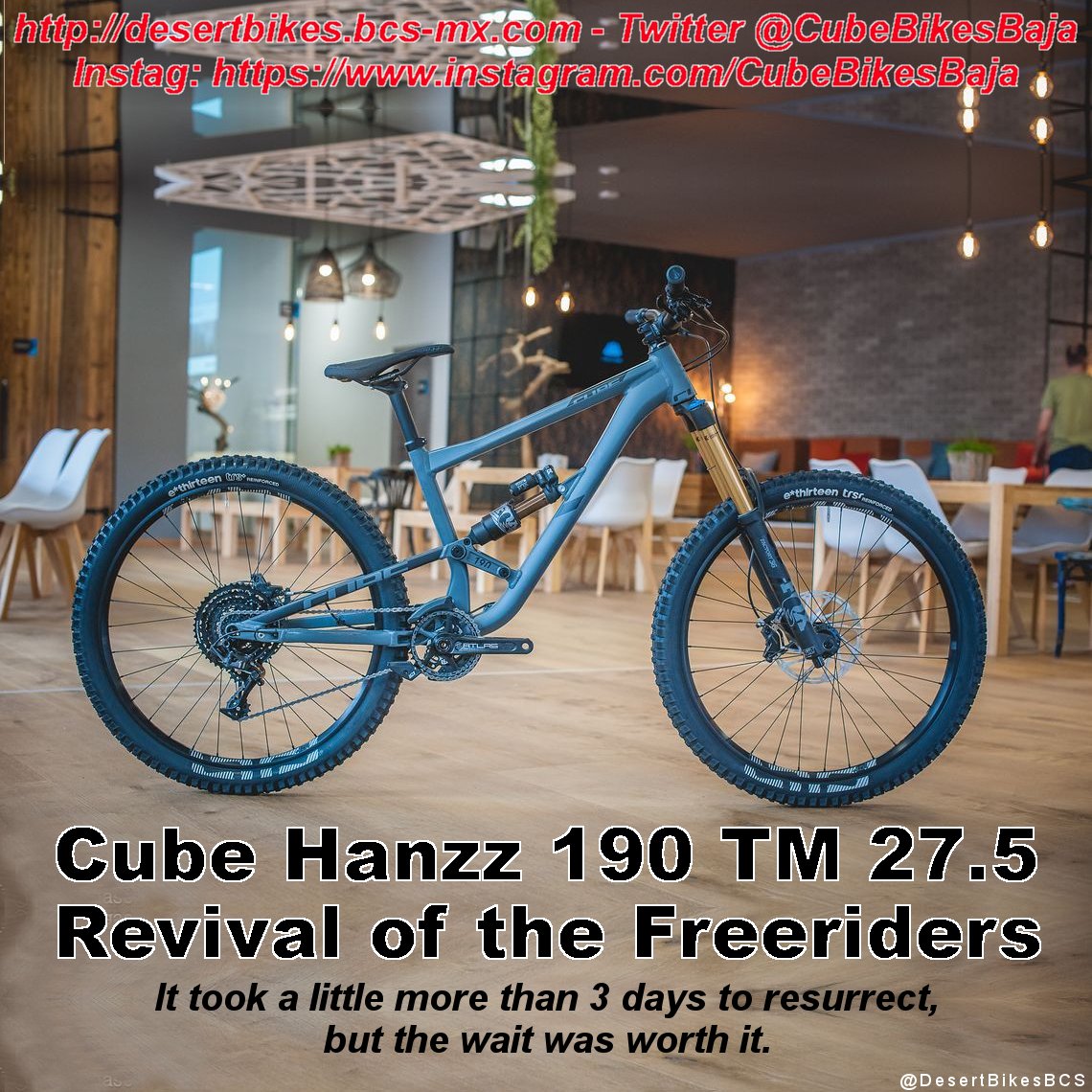 Cube Hanzz 190 TM 27.5 -Renacimiento de los Freeriders - Después de dos años de licencia.... fb.me/3o6LIa8Ct  <a href="/CubeBikesBaja/">Cube Bikes Baja</a>