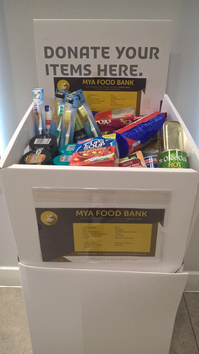 Massive thank you to <a href="/Yorkshire_BS/">Yorkshire Building Society</a> In Liverpool for our Food Bank donation point and the donations raised 👍🏻