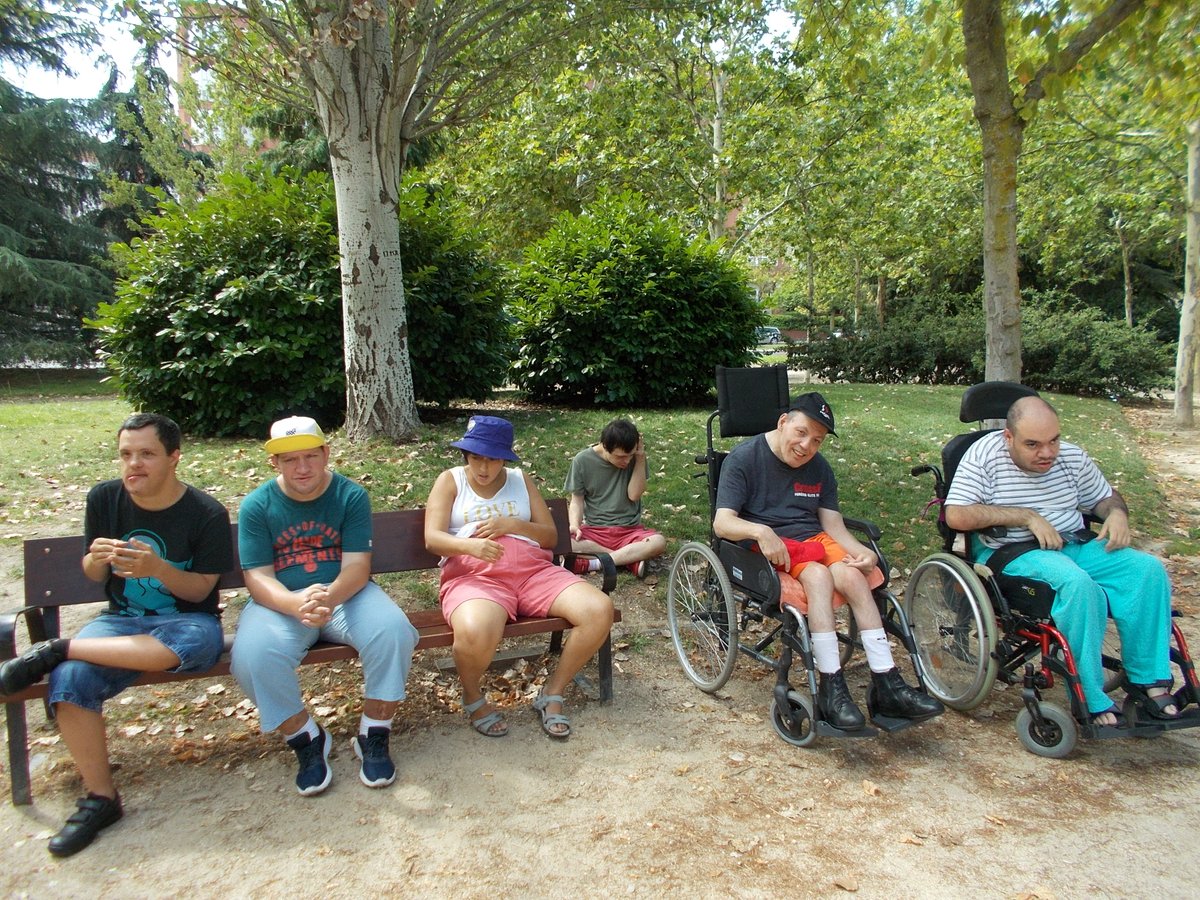 FNSCamino's tweet photo. Un grupo de usuarios del #CDNSC dan un paseo por el parque - https://t.co/hmFvFfuWj6 https://t.co/gdwyINJbaI