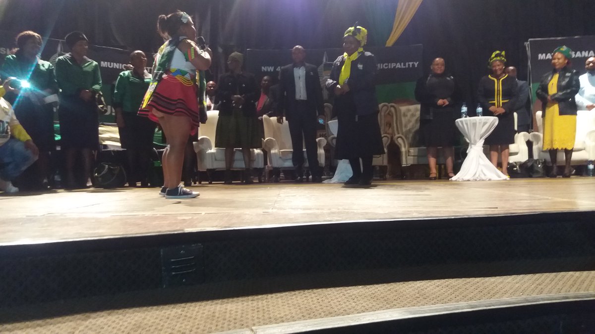 The talented little girl, Ntandokazi Mdingi rendered a moving poem to welcome <a href="/DlaminiZuma/">Dr Nkosazana Dlamini Zuma</a> on stage to address the cadres assembly ✊✊✊