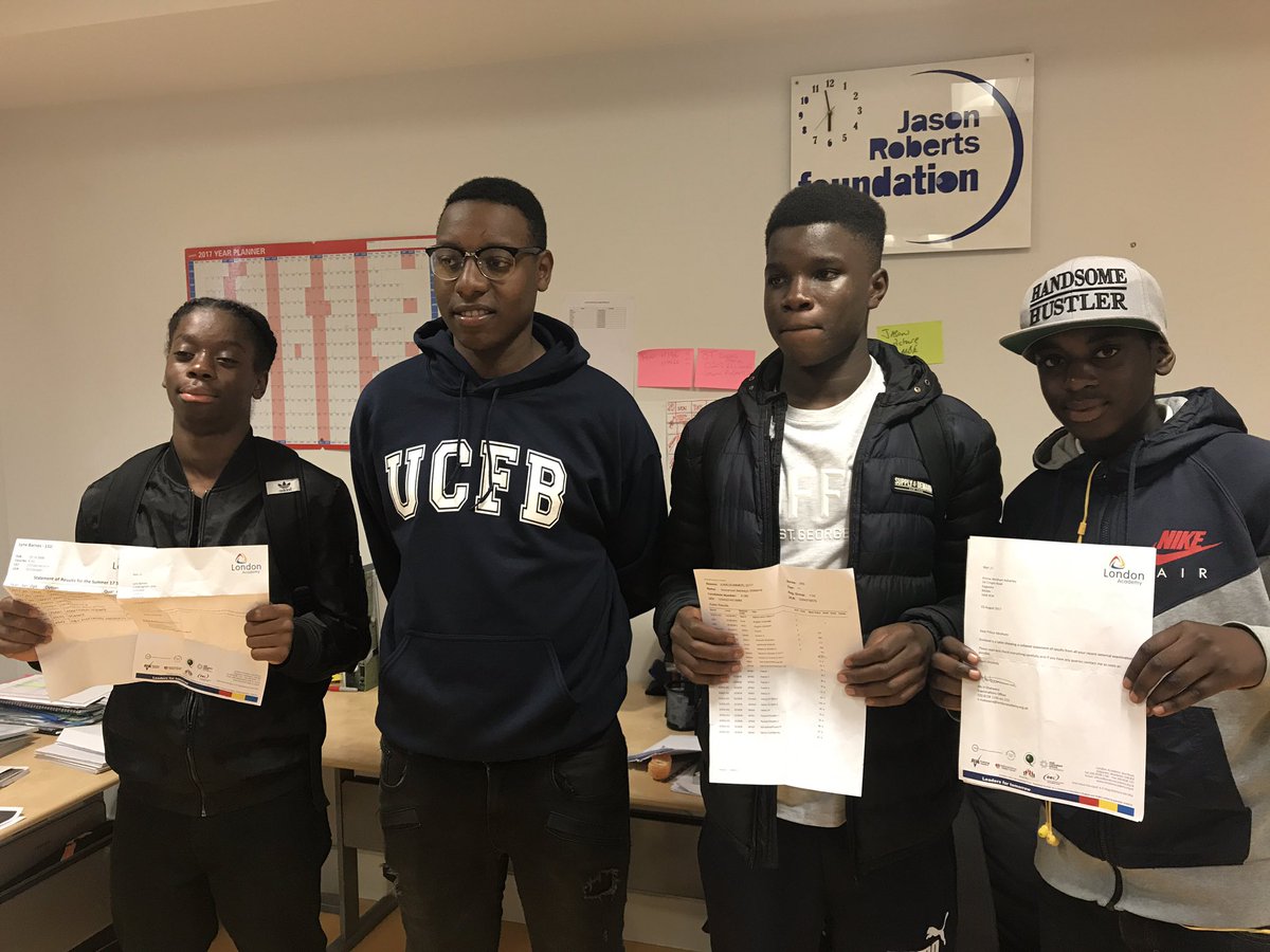 JasonRobertsFdn's tweet photo. Great day for @JasonRobertsFdn young ambassadors as they received their GCSE and Alevel results Ranny joins @ucfbuk @HydeHousing https://t.co/qjhylTTOpW