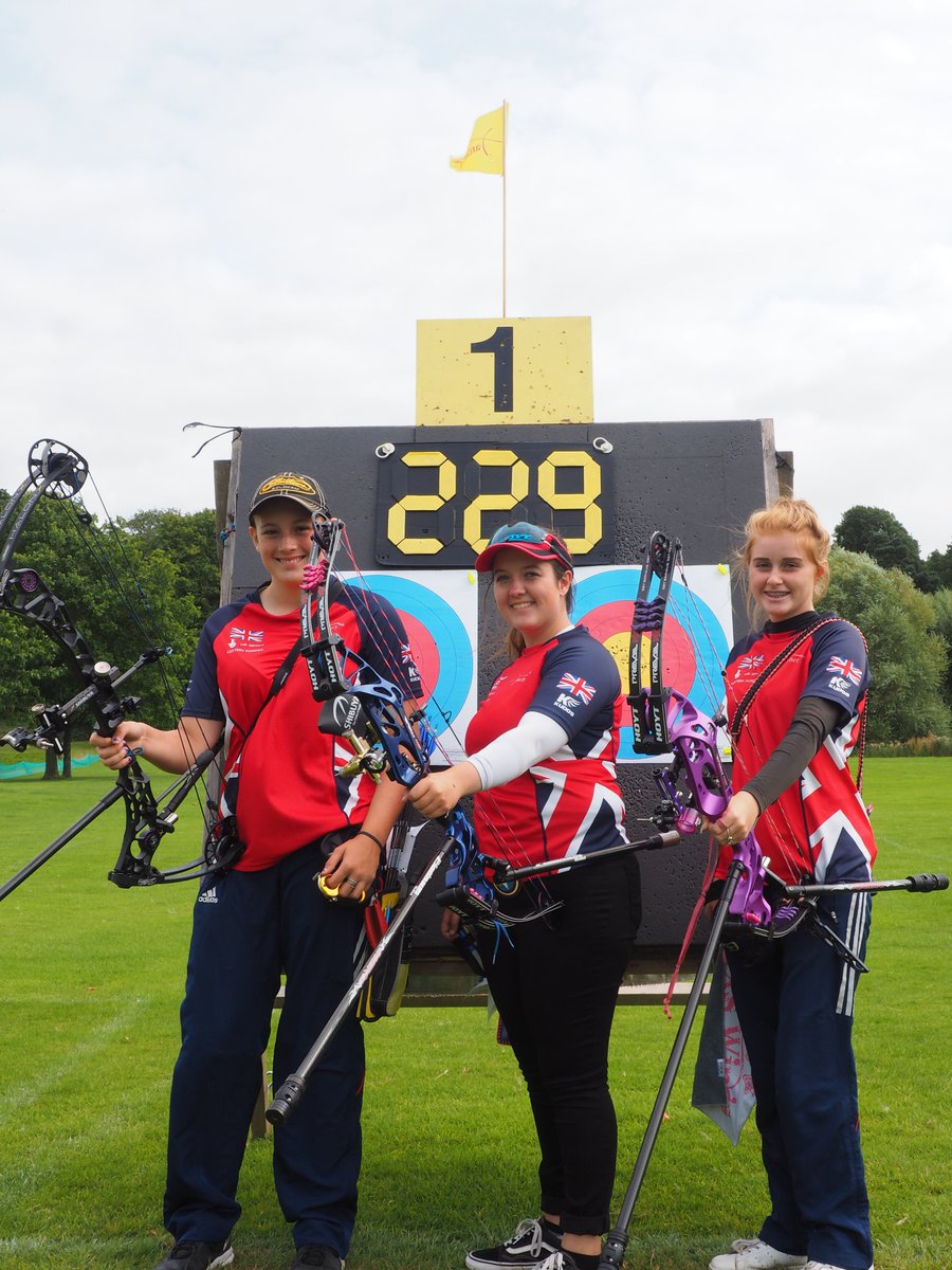 bimblingalong's tweet photo. breaking the Cadet Team Record is good practice in the run up to the World Champs! (alas, not official WR) @archeryGB #LoveArchery https://t.co/y57mBrsIH4