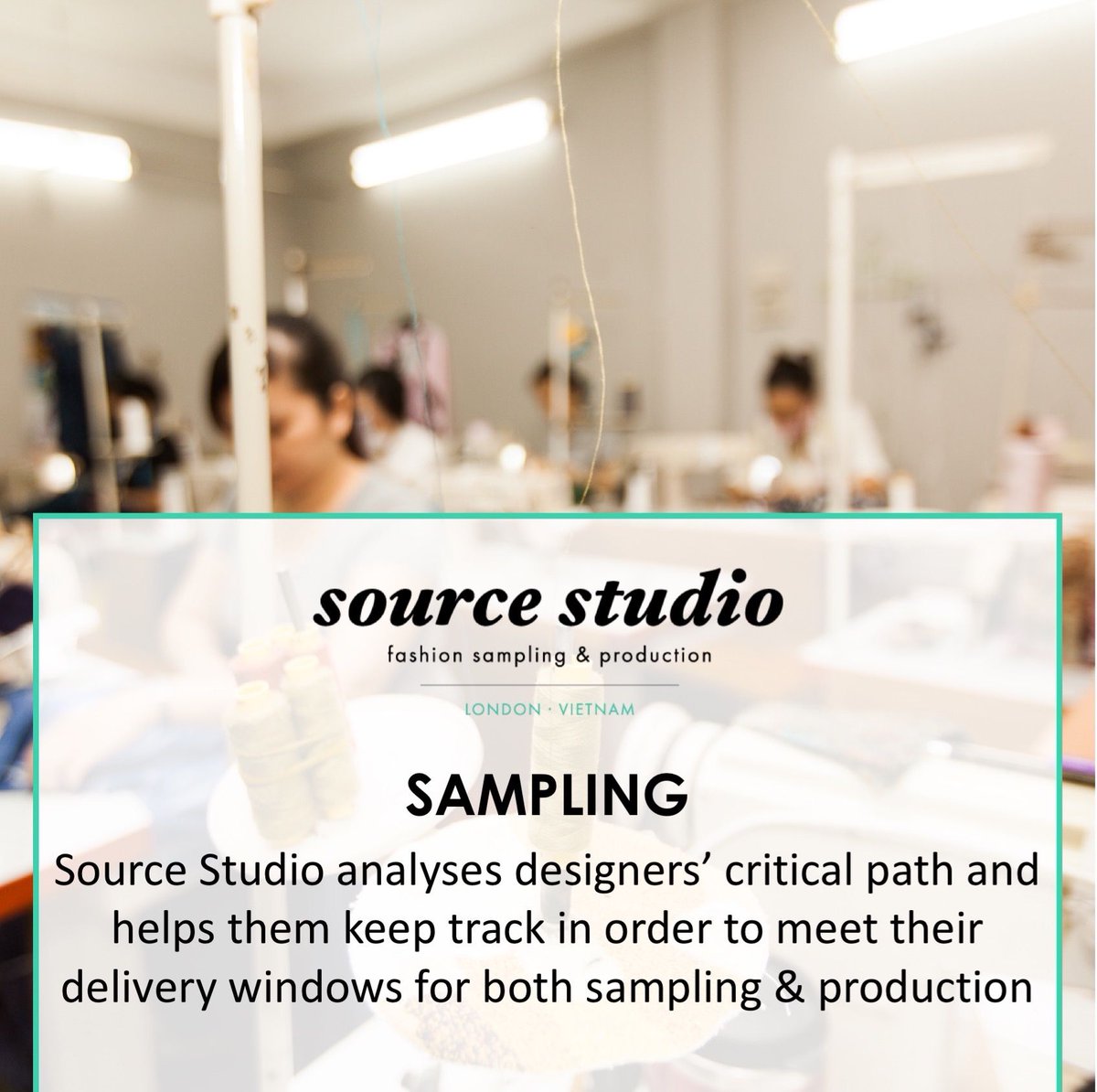 sourcestudioco's tweet photo. #SAMPLING
#SourceStudio analyses #designers’ critical path& helps them keep track to meet their #delivery windows for #sampling #production https://t.co/cuyqFoqZtw
